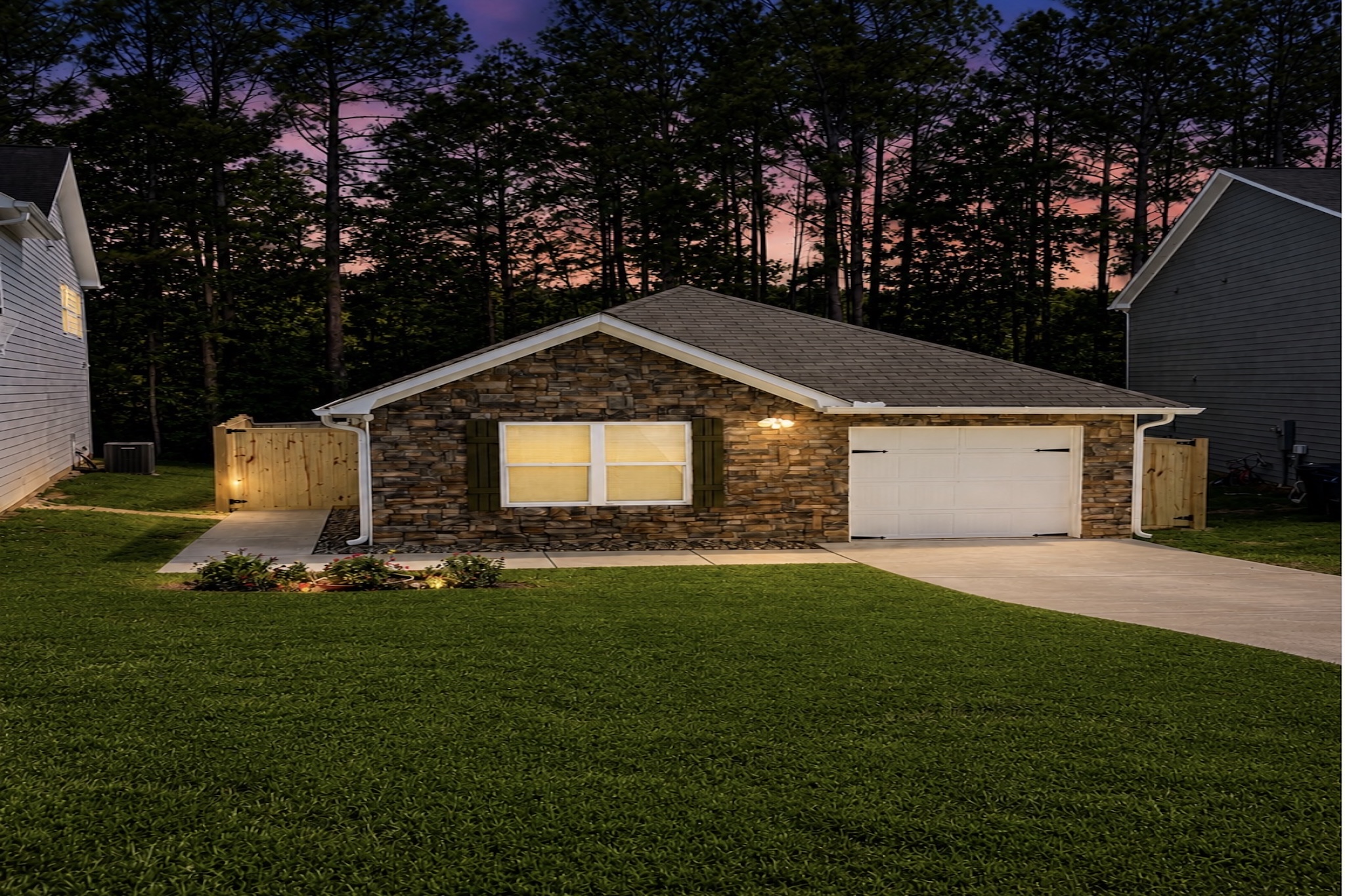 61 Hood Park Court in Jasper, Georgia at sunset