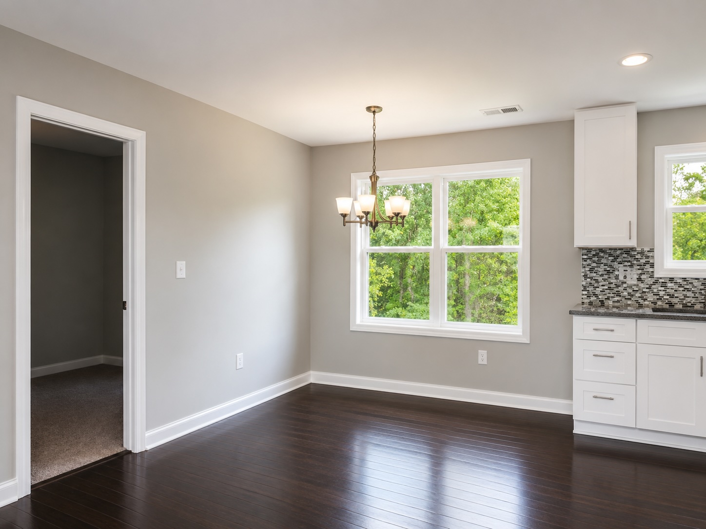 Dining area and kitchen
